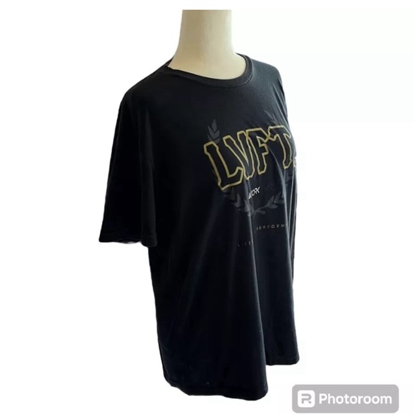 Live Fit Apparel Work Hard Black Graphic T-Shirt Size L - Picture 4 of 9